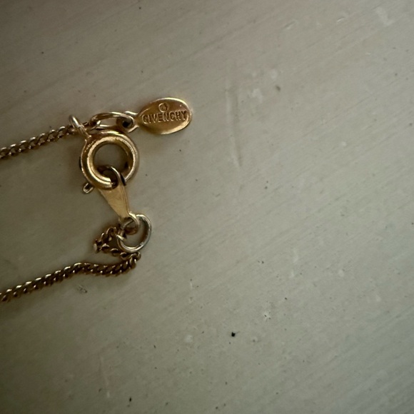 Vintage Givenchy Gold Logo Necklace **missing Stones - Picture 2 of 4
